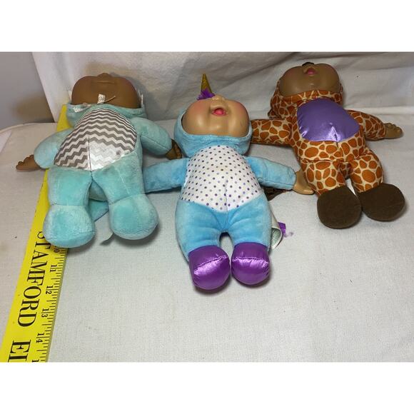 Lot 3 Cabbage Patch Kids Unicorn Shark Giraffe CPK Collectible Exotic Friends - Picture 1 of 10